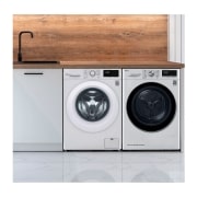 LG Lavadora inteligente LG, 9 Kg, 1400, B, Blanca, F4WV3009N3W.ABWQWES