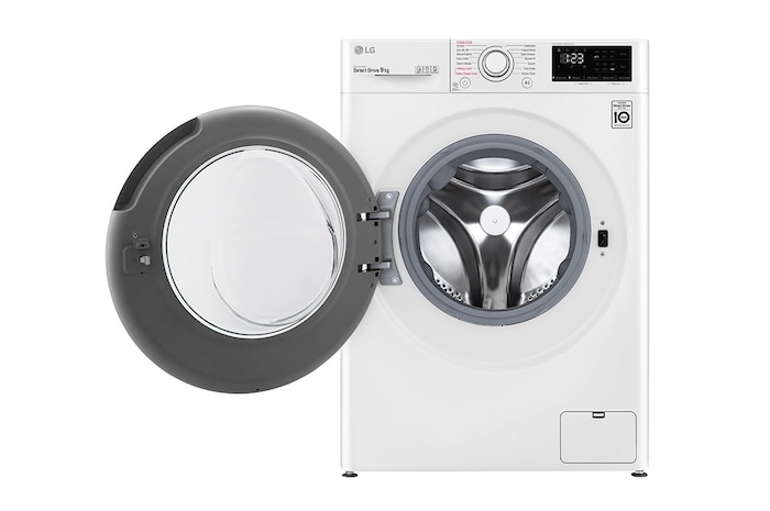 LG Lavadora inteligente AI Direct Drive 9kg, 1400rpm, Clasificación B, Blanca, Serie 300, F4WV3009S3W