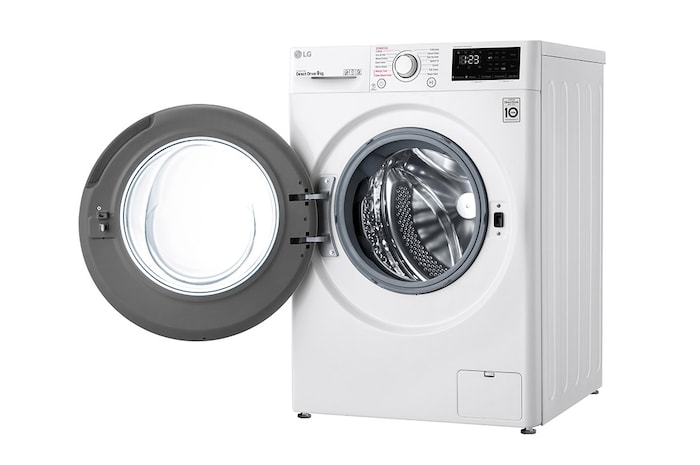 LG Lavadora inteligente AI Direct Drive 9kg, 1400rpm, Clasificación B, Blanca, Serie 300, F4WV3009S3W
