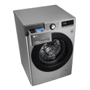 LG Lavadora inteligente AI Direct Drive 9kg, 1400rpm, Clasificación B, Inox antihuellas, Serie 300, F4WV3009S6S