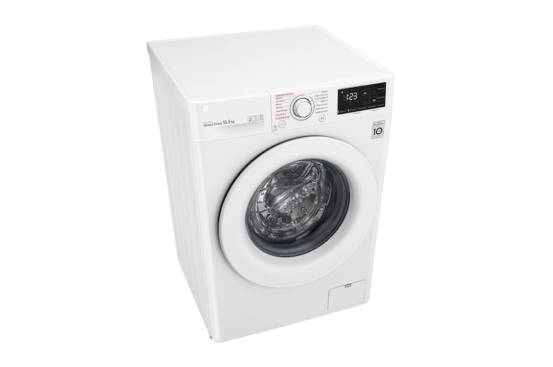LG Lavadora inteligente AI Direct Drive 10,5kg, 1400rpm, Clasificación B, Blanca, Serie 300, F4WV3010S3W