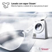 LG Lavadora inteligente AI Direct Drive 10,5kg, 1400rpm, Clasificación B, Blanca, Serie 300, F4WV3010S3W