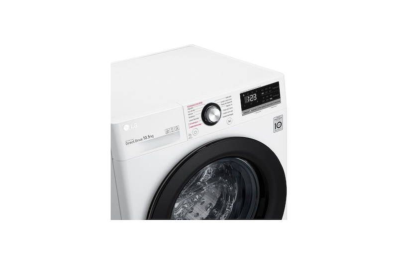 LG Lavadora inteligente AI Direct Drive 10,5kg, 1400rpm, Clasificación B Blanca, Serie 300, F4WV3010S6W