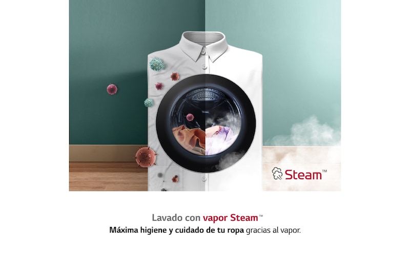 LG Lavadora inteligente AI Direct Drive<sup>TM</sup>, con Vapor, 10,5kg, 1400, Clasificación A Blanca, Serie 300, F4WV301S3WA