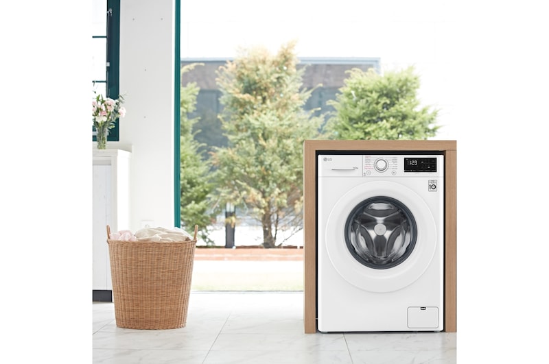 LG Lavadora inteligente AI Direct Drive<sup>TM</sup>, con Vapor, 10,5kg, 1400, Clasificación A Blanca, Serie 300, F4WV301S3WA