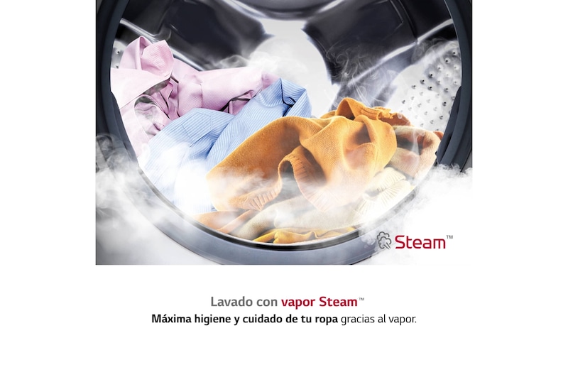 LG Lavadora inteligente  AI Direct Drive<sup>TM</sup>, con Vapor, 10,5kg, 1400,  Clasificación A Blanca, Serie 300, F4WV301S4WA