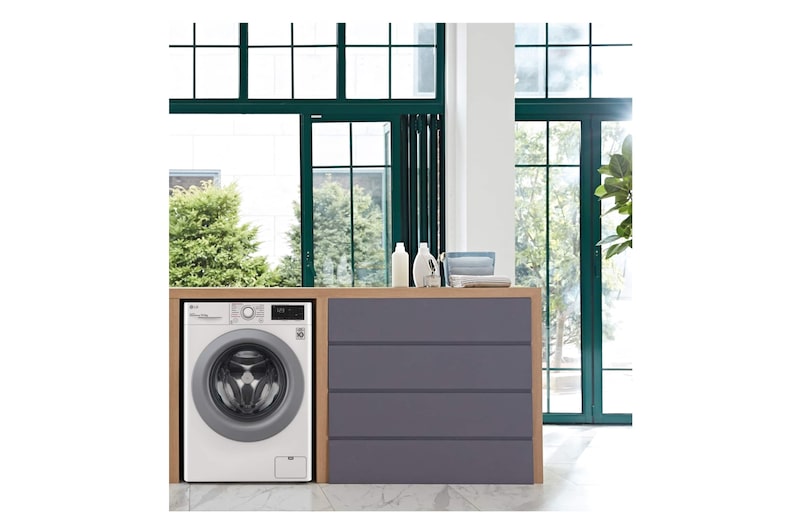 LG Lavadora inteligente  AI Direct Drive<sup>TM</sup>, con Vapor, 10,5kg, 1400,  Clasificación A Blanca, Serie 300, F4WV301S4WA