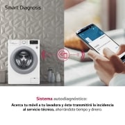 LG Lavadora inteligente  AI Direct Drive<sup>TM</sup>, con Vapor, 10,5kg, 1400,  Clasificación A Blanca, Serie 300, F4WV301S4WA