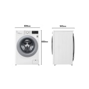 LG Lavadora inteligente  AI Direct Drive<sup>TM</sup>, con Vapor, 10,5kg, 1400,  Clasificación A Blanca, Serie 300, F4WV301S4WA