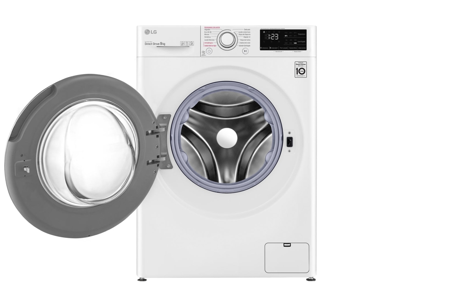 LG Lavadora inteligente AI Direct Drive 9kg, 1400rpm, Clasificación B, Blanca, Serie 320, F4WV3209S0W