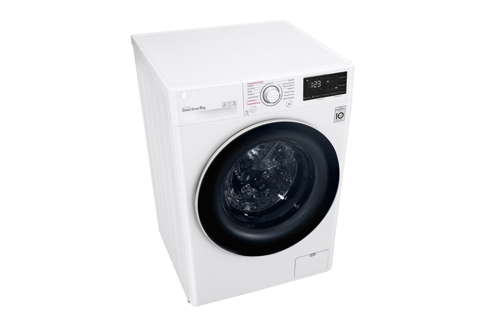 LG Lavadora inteligente AI Direct Drive 9kg, 1400rpm, Clasificación B, Blanca, Serie 320, F4WV3209S0W
