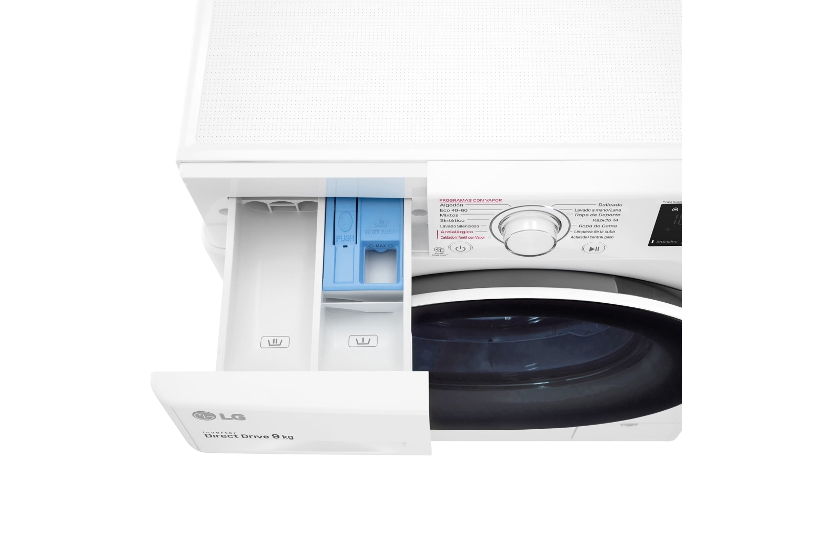 LG Lavadora inteligente AI Direct Drive 9kg, 1400rpm, Clasificación A, Blanca, Serie 320, F4WV329S0WA