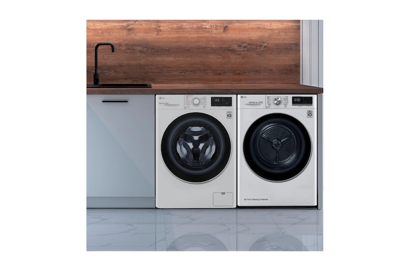 LG Lavadora inteligente AI Direct Drive 9kg, 1400rpm, Clasificación A, Blanca, Serie 320, F4WV329S0WA