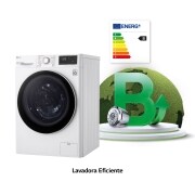 LG Lavadora inteligente AI Direct Drive 9kg, 1400rpm, Clasificación A, Blanca, Serie 320, F4WV329S0WA