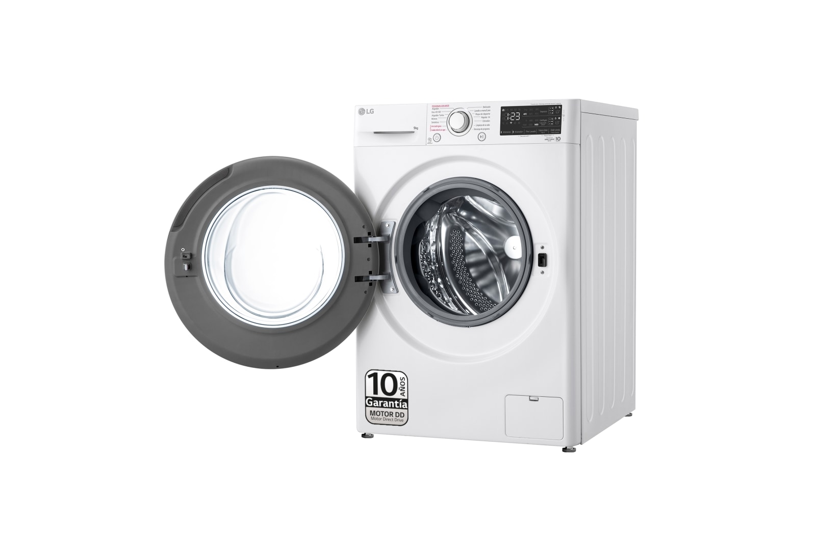 LG Lavadora inteligente  AI Direct Drive TM, con Vapor, autodosificación detergente, 9kg, 1400,  Clasificación B Blanca, Serie 350, F4WV3509S3W