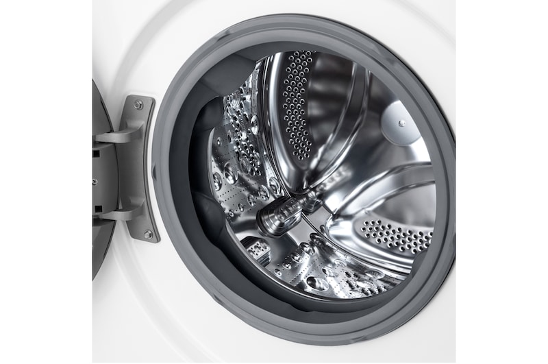LG Lavadora inteligente AI Direct Drive TM, con Vapor, autodosificación detergente, 9kg, 1400, Clasificación B Blanca, Serie 350, F4WV3509S3W