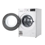LG Lavadora inteligente  AI Direct Drive TM, con Vapor, autodosificación detergente, 9kg, 1400,  Clasificación B Blanca, Serie 350, F4WV3509S3W