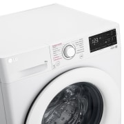 LG Lavadora inteligente  AI Direct Drive TM, con Vapor, autodosificación detergente, 9kg, 1400,  Clasificación B Blanca, Serie 350, F4WV3509S3W