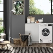 LG Lavadora inteligente  AI Direct Drive TM, con Vapor, autodosificación detergente, 9kg, 1400,  Clasificación B Blanca, Serie 350, F4WV3509S3W