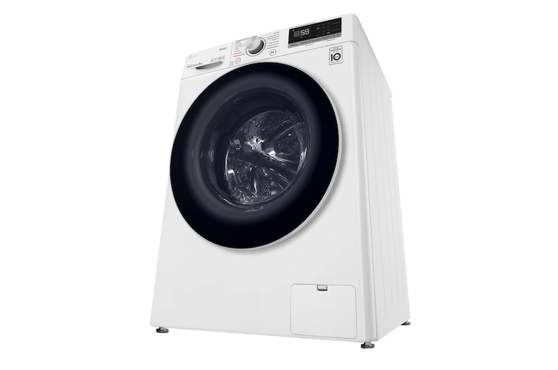 LG Lavadora inteligente AI Direct Drive 8kg, 1400rpm, Clasificación C, Blanca, Serie 500, F4WV5008S0W