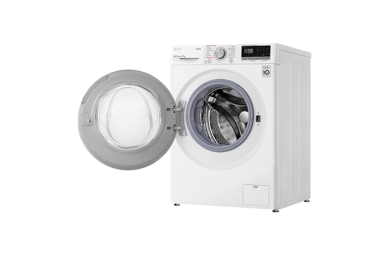 LG Lavadora inteligente AI Direct Drive 12kg, 1400rpm, Clasificación B, Blanca, Serie 500, F4WV5012S0W