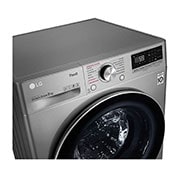 LG Lavadora inteligente   AI Direct Drive ™, TurboWash 59, 8kg, 1400rpm,  Clasificación B, Inox antihuellas, Serie 500, F4WV508S2BS