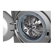 LG Lavadora inteligente   AI Direct Drive ™, TurboWash 59, 8kg, 1400rpm,  Clasificación B, Inox antihuellas, Serie 500, F4WV508S2BS