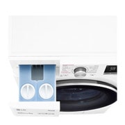 LG Lavadora inteligente AI Direct Drive™, TurboWash 59, con autodosificación de detergente, 9kg, 1400rpm, Clasificación B, Blanca, Serie 550, F4WV5509S1W
