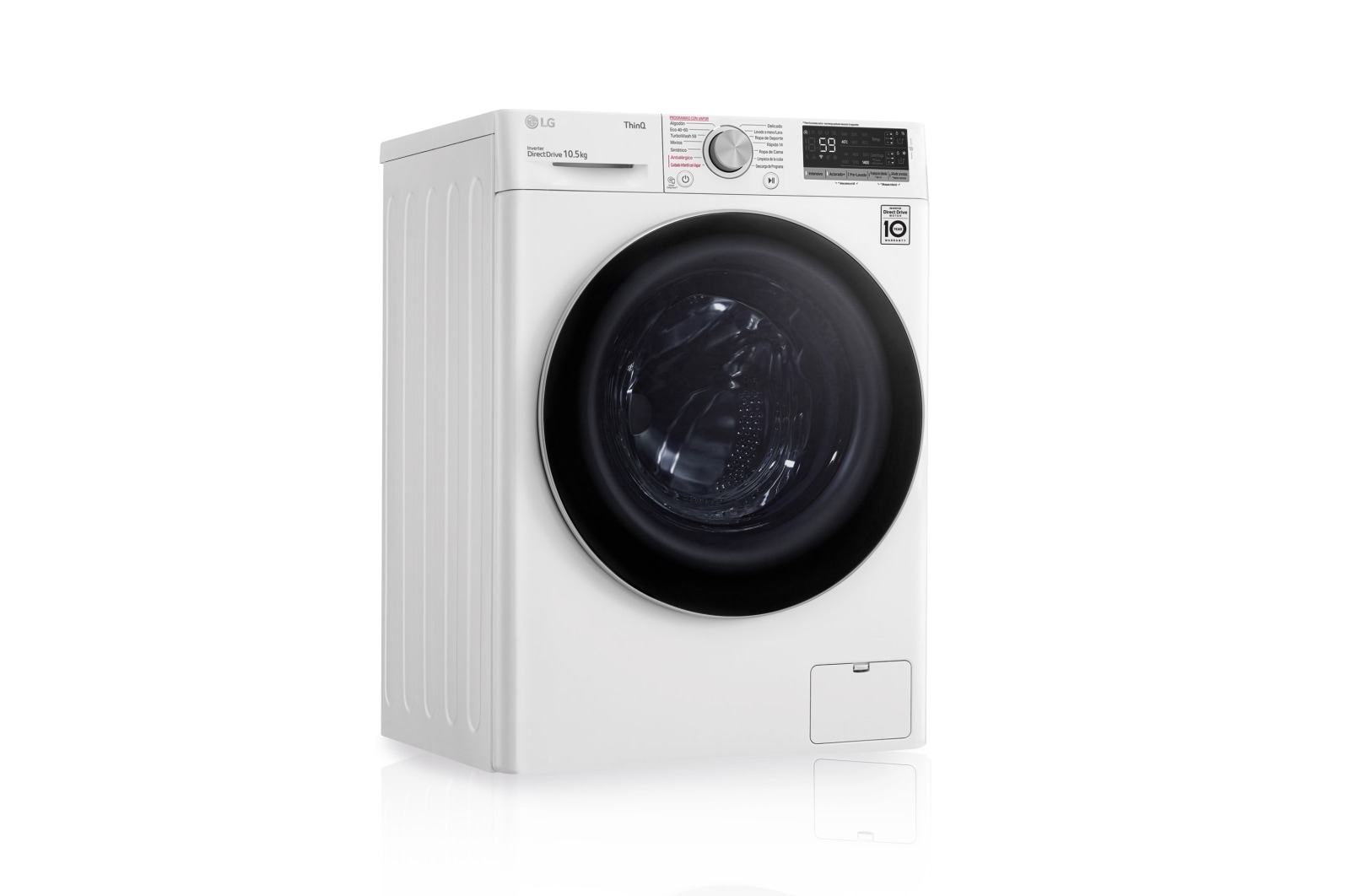 LG F4WV5510S1W Lavadora vista frontal izquierda
