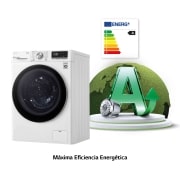 LG Lavadora inteligente AI Direct Drive 9kg, 1400rpm, Clasificación A, Blanca, Serie 700, F4WV7009S1W