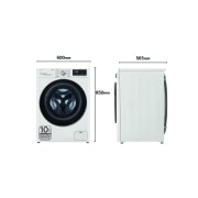 LG Lavadora inteligente AI Direct Drive 10.5kg, 1400rpm, Clasificación A, Blanca, Serie 700, F4WV7010S2W