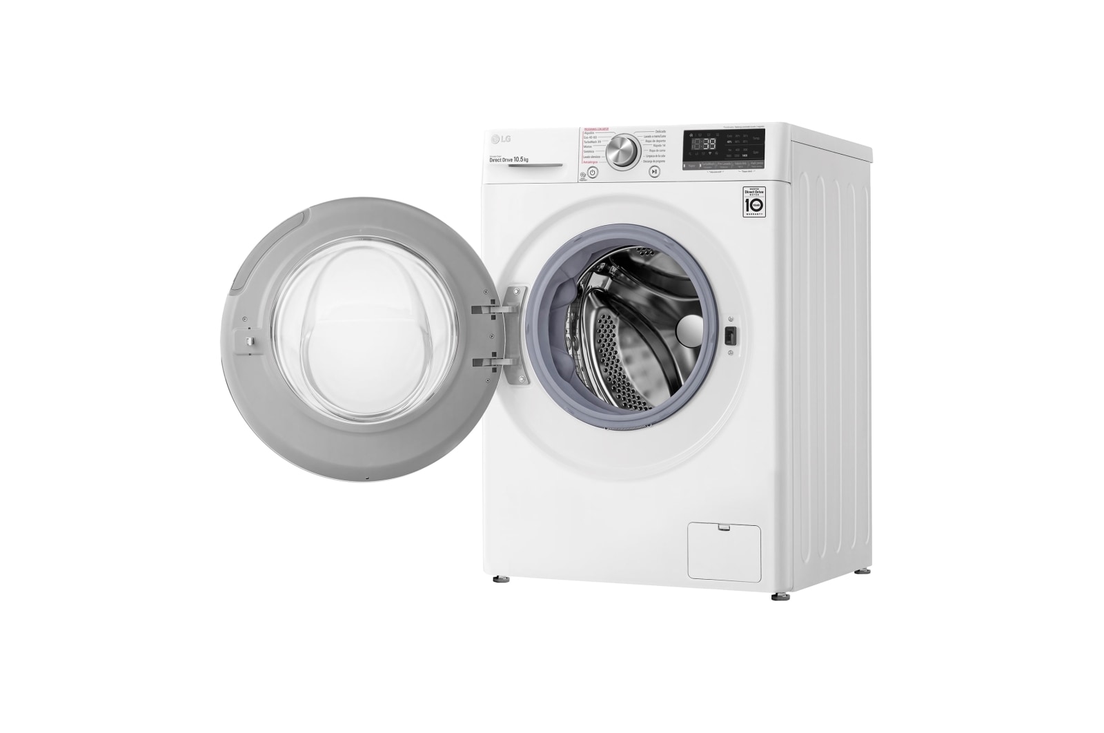 LG Lavadora inteligente AI Direct Drive 10.5kg, 1400rpm, Clasificación A, Blanca, Serie 700, F4WV7010S2W