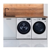 LG Lavadora inteligente AI Direct Drive 10.5kg, 1400rpm, Clasificación A, Blanca, Serie 700, F4WV7010S2W