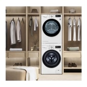 LG Lavadora inteligente AI Direct Drive 10.5kg, 1400rpm, Clasificación A, Blanca, Serie 700, F4WV7010S2W