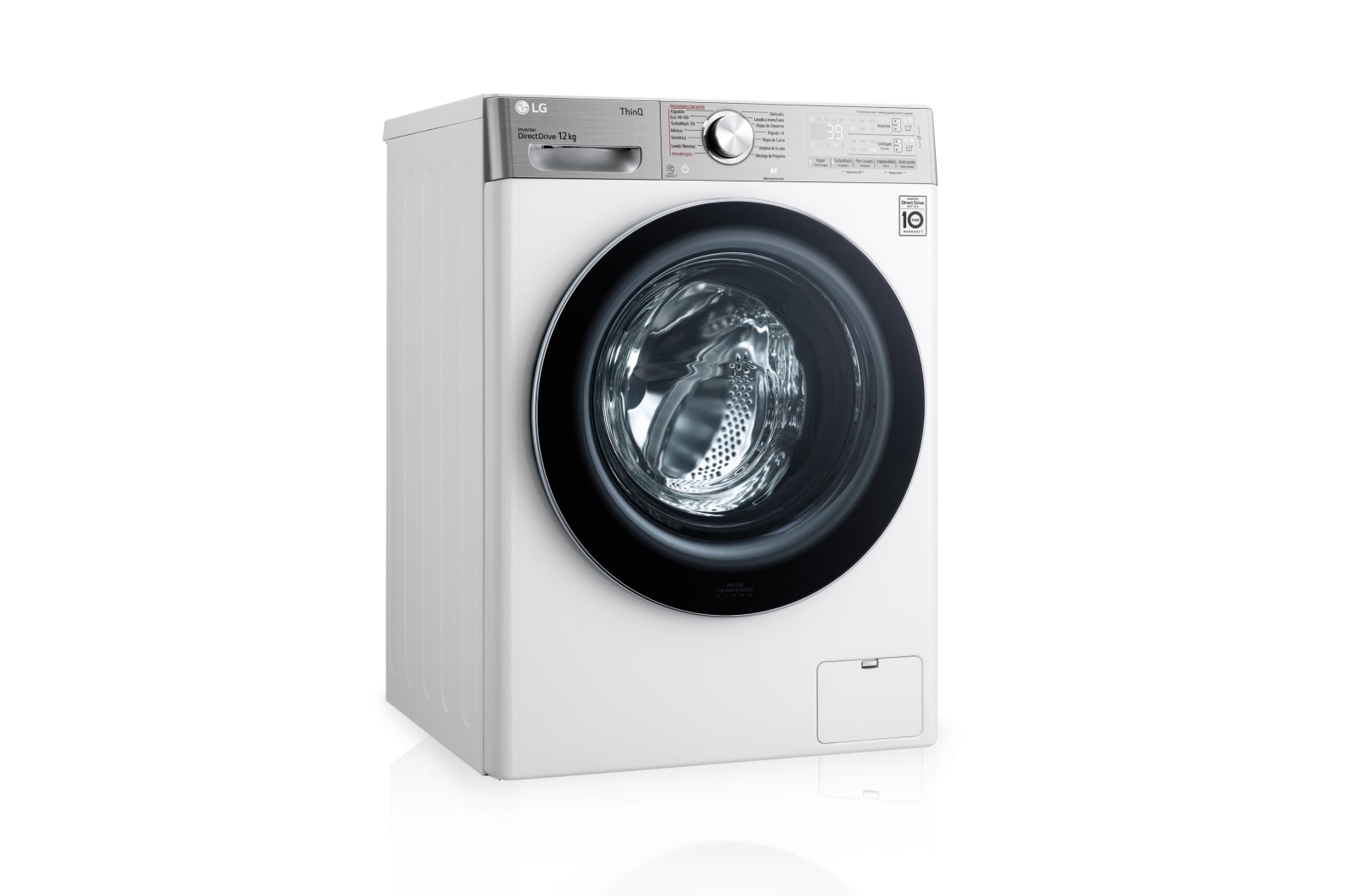 LG F4WV9512P2W Lavadora vista frontal izquierda