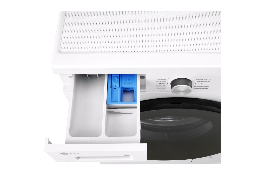 LG Outlet Lavadora eficiente 9kg, 1400rpm, A, con vapor, Serie 100, F4X1009NWB.OUTLET
