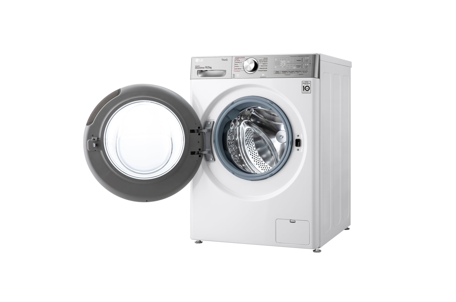 LG Lavadora inteligente AI Direct Drive con Autodosificador de detergente  10,5kg, 1600rpm, Clasificación A, Blanca, Serie 950, F6WV9510P2W