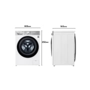 LG Lavadora inteligente AI Direct Drive con Autodosificador de detergente  10,5kg, 1600rpm, Clasificación A, Blanca, Serie 950, F6WV9510P2W