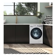 LG Lavadora inteligente AI Direct Drive con Autodosificador de detergente  10,5kg, 1600rpm, Clasificación A, Blanca, Serie 950, F6WV9510P2W