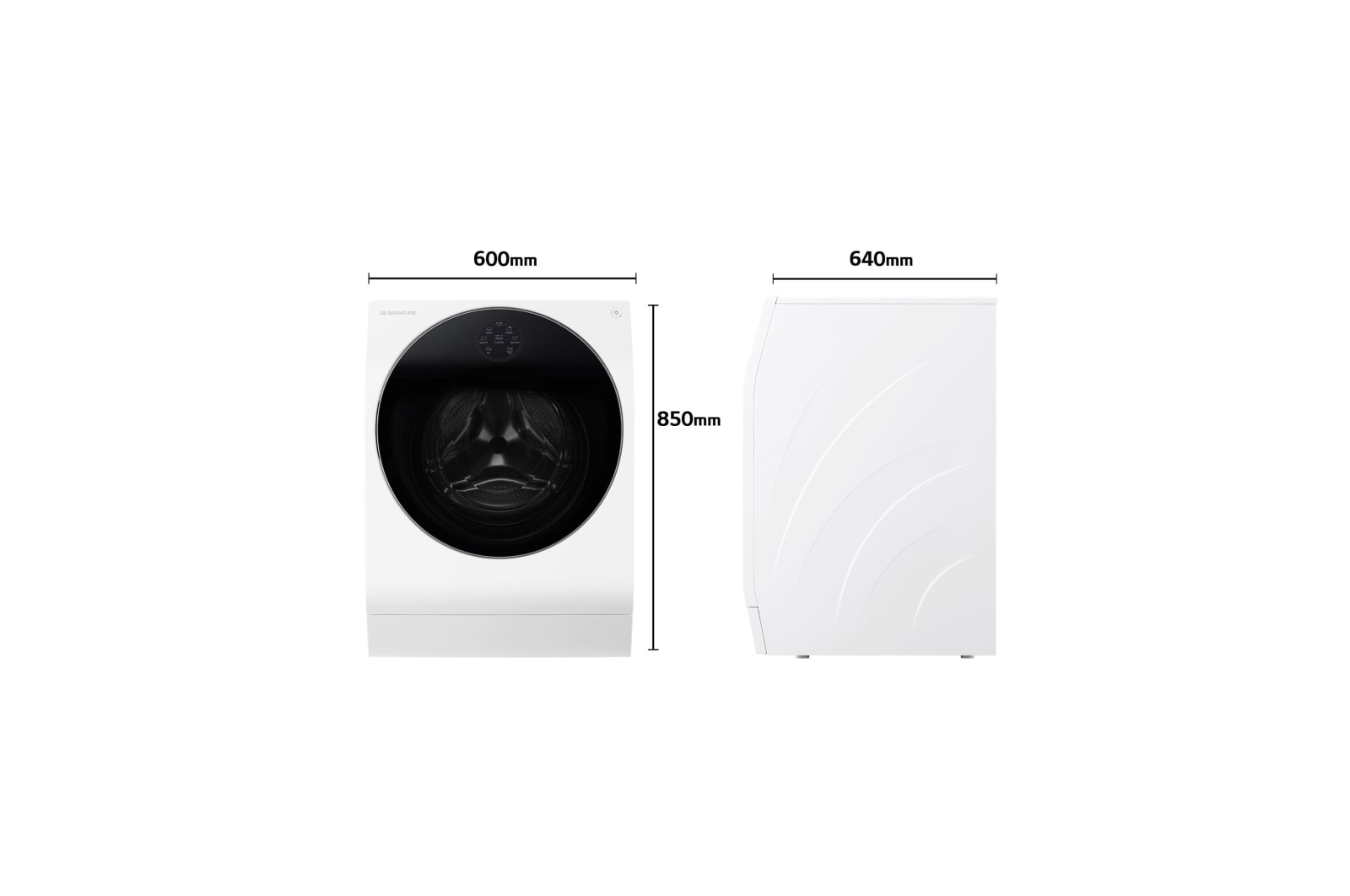 LG Lavasecadora LG SIGNATURE  con bomba de calor, Clase A lavado/A secado, 12kg lavado/7kg secado, 1.600 rpm, Blanca, LSWD100E