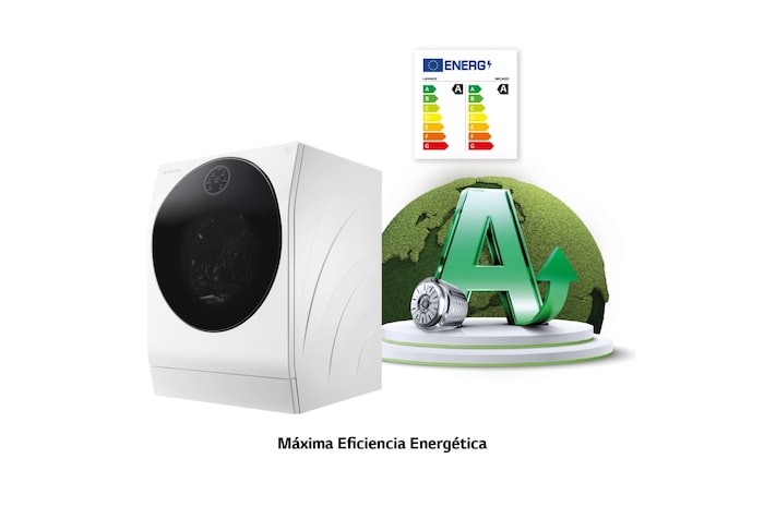 LG Outlet Lavasecadora LG SIGNATURE con bomba de calor, Clase A lavado/A secado, 12kg lavado/7kg secado, 1.600 rpm, Blanca, LSWD100E.OUTLET