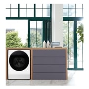 LG Lavasecadora LG SIGNATURE  con bomba de calor, Clase A lavado/A secado, 12kg lavado/7kg secado, 1.600 rpm, Blanca, LSWD100E