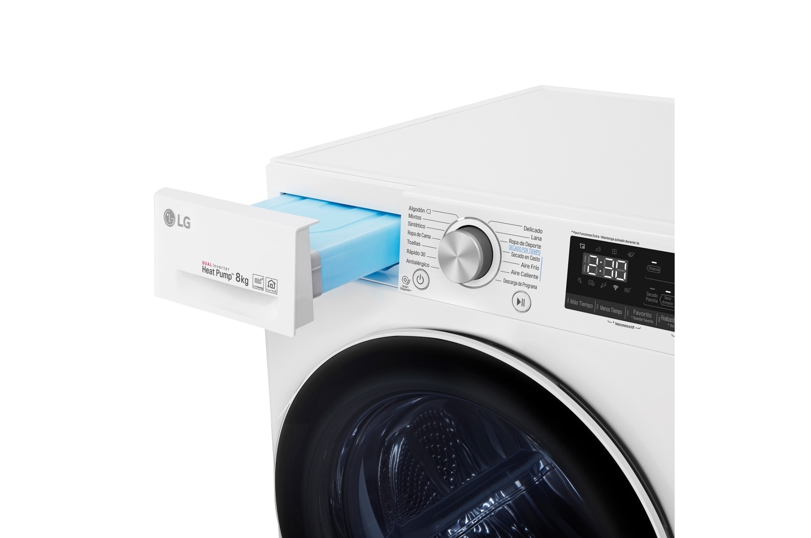 LG 8kg Dual Inverter Secadora con Bomba de calor Blanca A+++, RC80V9AV2W