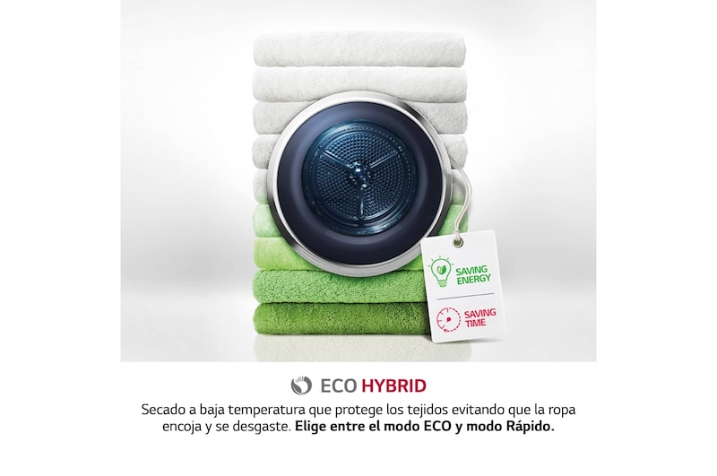 LG Secadora con Bomba de calor Dual Inverter 9kg, Clasificación A+++, Inox Antihuellas, Serie 7, RC90V9EV2Q