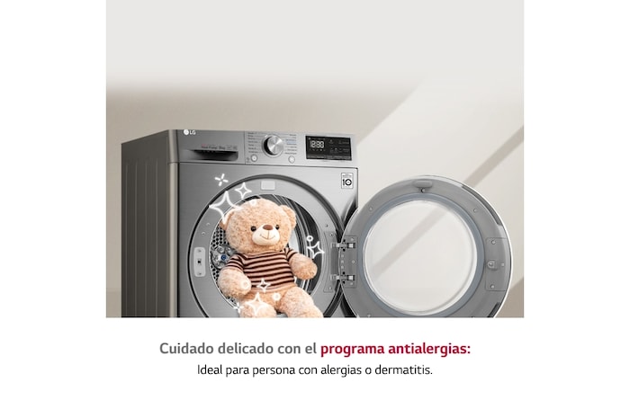 LG Secadora 9kg, C, con Bomba de calor Dual Inverter, Inox Antihuellas, Serie 900, RH90V9PV2N
