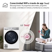LG Secadora 10kg, A+++, con Bomba de calor Dual Inverter, Blanco, Serie 900, RH10V9AV2WR