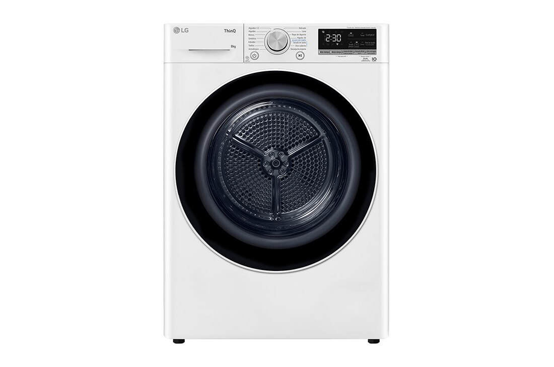 LG Secadora con Bomba de calor Dual Inverter 8kg, Clasificación A+++, Blanca, Serie 9, RH80V9AV4N