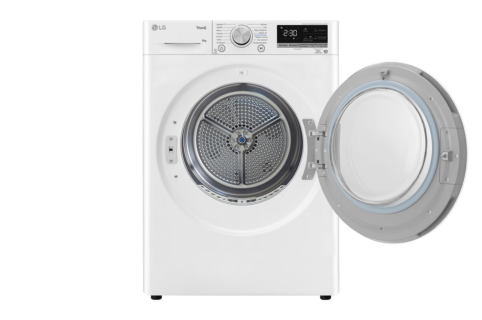 LG Secadora con Bomba de calor Dual Inverter 8kg, Clasificación A+++, Blanca, Serie 9, RH80V9AV4N
