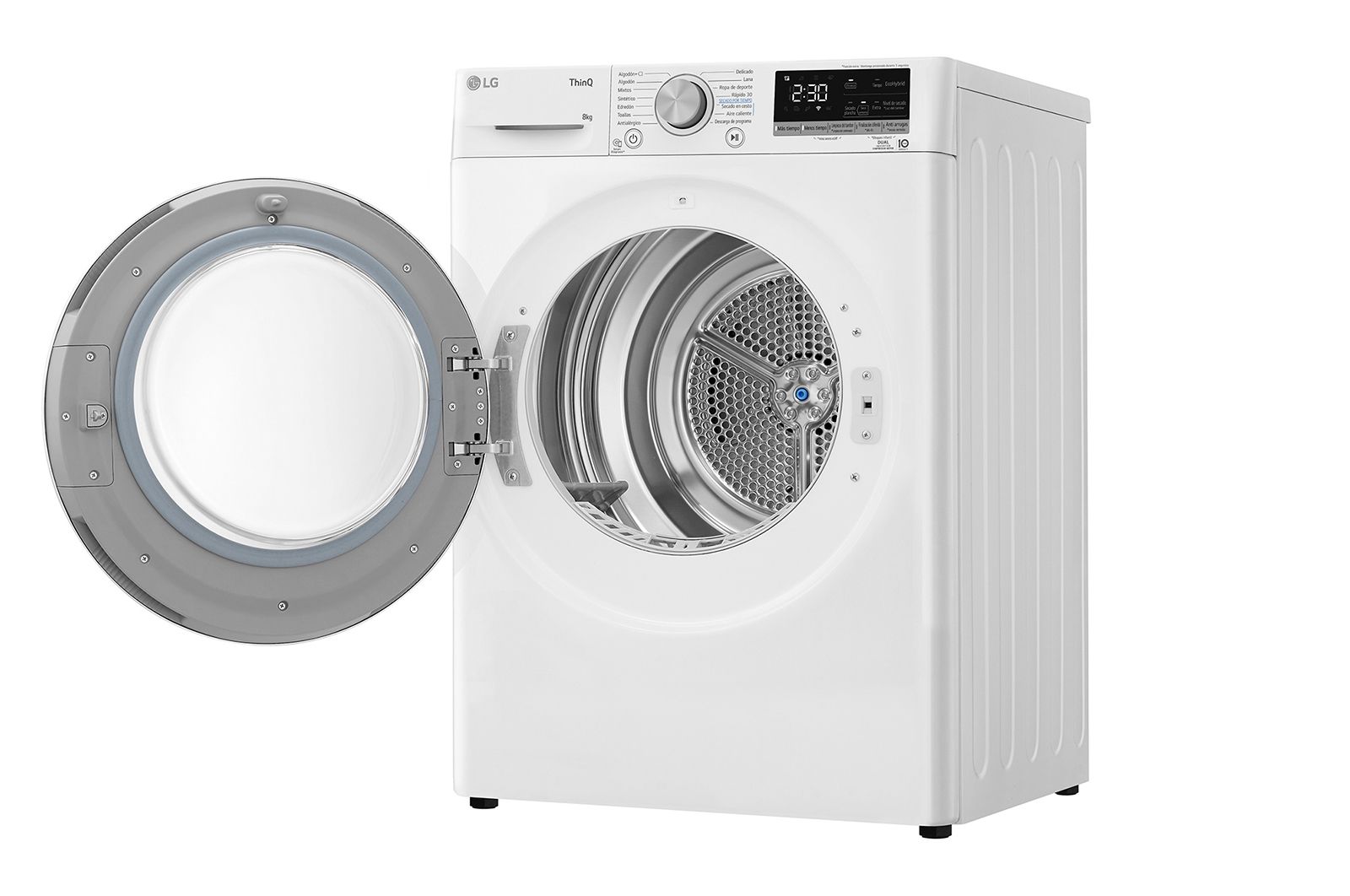 LG Secadora con Bomba de calor Dual Inverter 8kg, Clasificación A+++, Blanca, Serie 9, RH80V9AV4N
