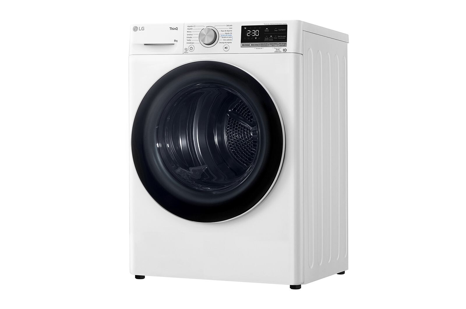 LG Secadora con Bomba de calor Dual Inverter 8kg, Clasificación A+++, Blanca, Serie 9, RH80V9AV4N